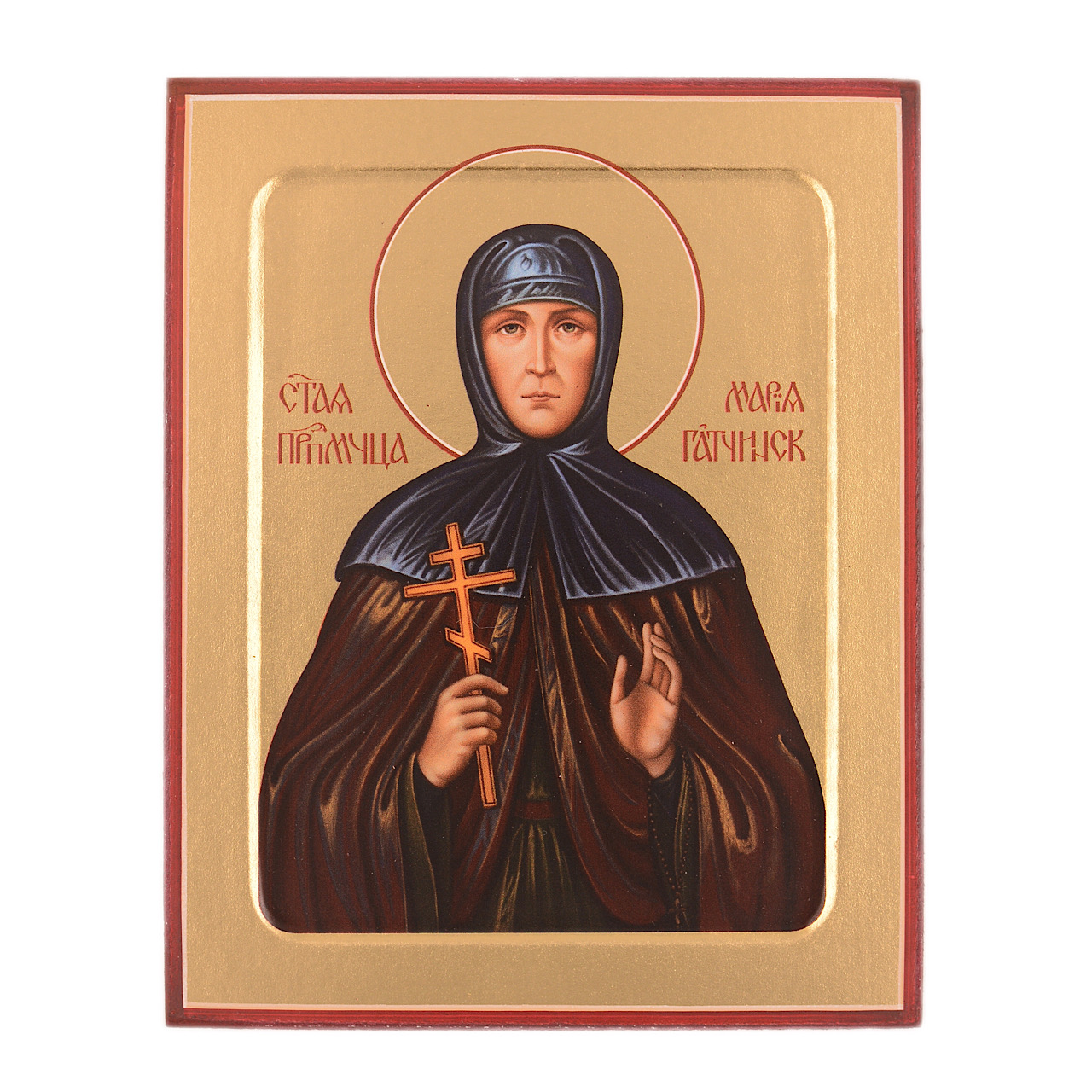 Икона преподобномученицы Марии Гатчинской, 13х16 